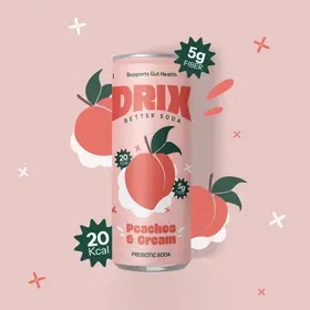 Drix Prebiotic Soda - Peaches & Cream