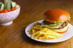 Veg Burger + French Fries